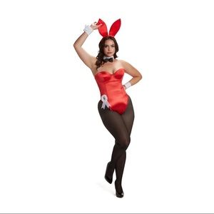 RED PLAYBOY COSTUME. THE ORIGINAL COSTUME. WORN ONCE
